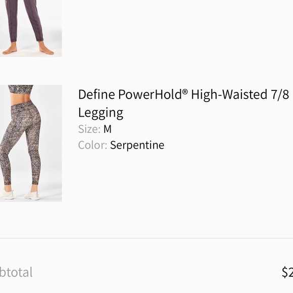 🛍️ Serpentine Define PowerHold Snake Print 7/8 Workout Leggings M - Picture 2 of 4